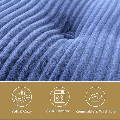 Headboard Wedge Pillow, Large Triangular Reading Pillow for Bed, Backrest Support Bolster for Sitting Up, Long Bed Rest Pillow with Removable Cover