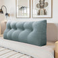 Headboard Wedge Pillow - Triangular Headboard Pillow Bed Rest Wedge Pillow for Sitting in Bed - Backrest Positioning Support Reading Pillow Daybed Pillows with Removable Cover