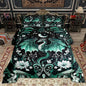 Feelyou Kids Dragon Comforter Set Queen Size, Green Dragon Bedding Set for Kids Boys Girls Boho Duvet Insert Room Decor 3Pcs