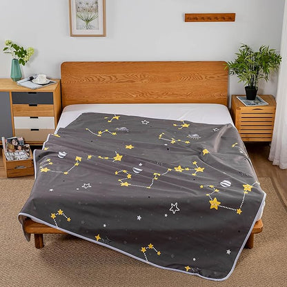 WenBags 70x78 Inches Large Reusable Bed Pads for Incontinence - Waterproof Mattress Protector in Stain - Hiding Gray, Ideal for Adults, Seniors, Kids, Hospitals & Pets, Fits King & Queen Size Beds