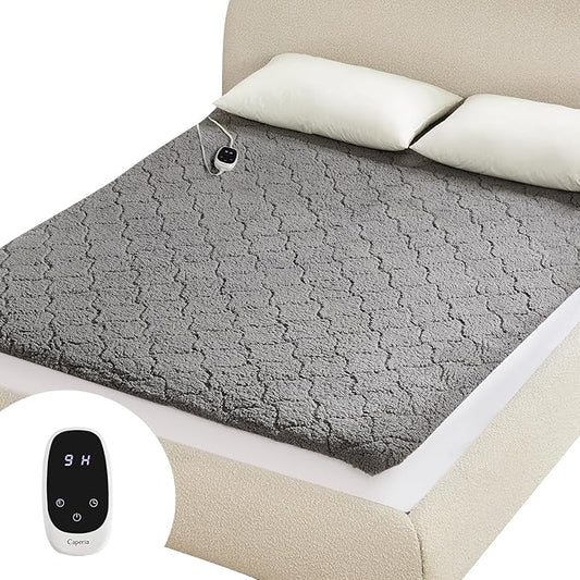 Heated Mattress Pad Twin, Electric Mattress Pad with 9 Heat Settings, Memory Function, Fast Heating, 1-12 Hours Auto Off, Deep Pocket, Machine Washable, 39"x 75", Black