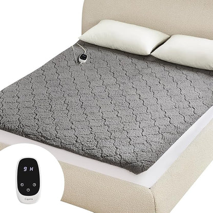 Heated Mattress Pad Full, Electric Mattress Pad with 9 Heat Settings, Memory Function, Fast Heating, 1-12 Hours Auto Off, Deep Pocket, Machine Washable, 54"x 75", Black