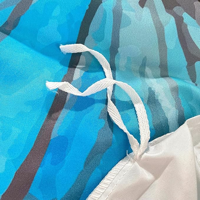 CVHOUSE Butterfly Duvet Cover Queen Size,Blue Watercolor Bedding Set,Butterfly Comforter for Girls Kids Teens,1 2 Pillowcases 3 Piece Queen 89'x89'