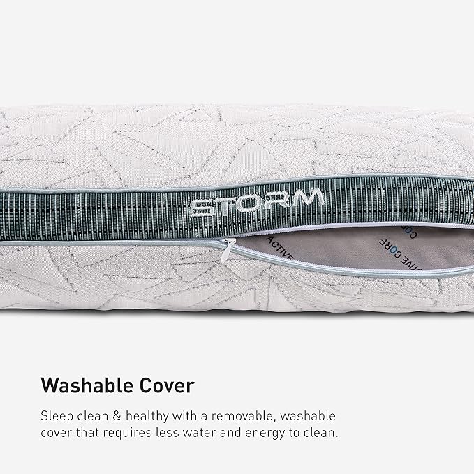 Bedgear Storm Performance Pillow – Cooling Bed Pillow for Hot Sleepers, Medium Firm Support for All Sleep Positions – Dual-Sided Comfort, Breathable Air-X Mesh, Washable Ver-Tex Cover, Travel Size