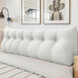 Headboard Wedge Pillow - Triangular Headboard Pillow Bed Rest Wedge Pillow for Sitting in Bed - Backrest Positioning Support Reading Pillow Daybed Pillows with Removable Cover