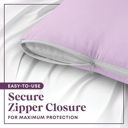 CirclesHome Pillow Protectors Single Pack Body (20 x 55) Zippered - 100% Cotton Breathable Pillowcases - Protects Pillows from Dirt, Dust and Debris (Body- Single Pack - 20x55)