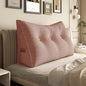 8 lbs Thickened Twin Wedge Pillow Headboard College Dorm Bed Velvet Wedge Pillow Backrest Triangular Headboard Pillows with Side Pocket, Dorm Bedding Essentials for Girls & Boys, Pink
