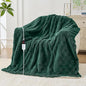 Electric Heated Blanket Twin Size - Jacquard Checkered Sherpa 62"x84" Fast Heating Bed Blankets with 6 Heating Levels & 10 Hours Auto Off, Over-Heat Protection ETL, Dark Green