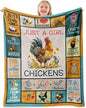 Just A Girl Who Love Chicken Gifts for Girls Kids, Chicken Present for Birthday Christmas, Soft Warm Cozy Blanket 40"X 30"