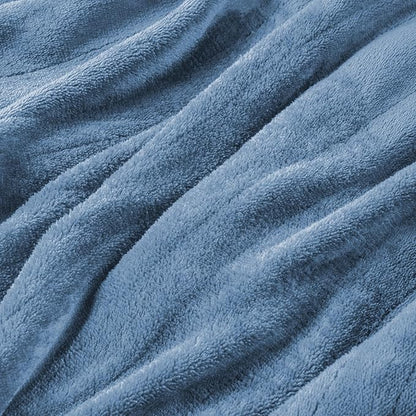 Electric Heated Blanket Twin Size 62”x84”,Soft Warmth Cozy with 5 Heating Settings 10 Hours Auto-Off, One Touch Operation, Machine Washable, Blue Grey