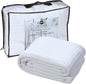 HILLFAIR 100% Combed Cotton Blanket– California King Size Bed Blanket – Warm Soft All Season Breathable Blankets – 102 x 108 inch Extra Large Oversized California King Cotton Blankets for Bed- White