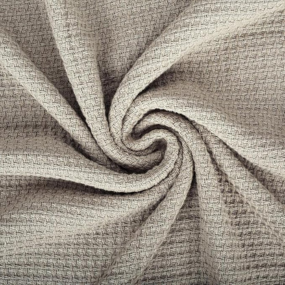 HILLFAIR 100% Cotton Blanket- 120" x 120" XXL Oversized King Bed Blankets - Family Size 10 ft x 10 ft Big - All Season Soft Cozy Breathable Blankets for Bed - Extra Large King Cotton Blanket- Sand
