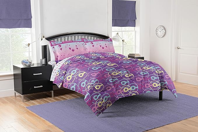 NORTHWEST Pokemon Full Sized Bed in a Bag Set, Pikachu Eevee, Anime Bedding for Girls Boys, Light and Sweet