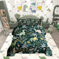 Castle Fairy Cute Dinosaur Comforter Set Queen Size,Kids Cartoon Dino Kawaii Animal Bedding Set for Women Adult,Green Pink Leaves Plant Botanical Luxury Bed Duvet Insert, 2 Pillowcases