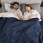 ESTINGO Heated Blanket Electric King Size, Soft Heated Electric Blanket, Washable Plush Heated Blanket with Dual Control 5 Heating Levels & 10 Hours Auto Off, 100" x 90", Navy Blue