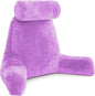 Husband Pillow XXL – Reading Pillow Bed Chair with Arms & Back Support – Light Purple - Back Pillow for Beds Sitting Up – Bed Rest Arm Pillow – Comfy Reading Pillow for Adults