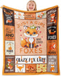 Just A Girl Who Love Fox Gifts for Girls Kids, Fox Present for Birthday Christmas, Soft Warm Cozy Foxes Blanket 40"X 30"