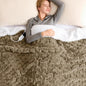 Homemate Heated Blanket Electric Throw - 50"x60" Heating Blanket Throw 1/2/4/6/8 Hours Auto-Off 10 Heat Levels Over-Heat Protection Luxury 800 GSM Faux Fur 200 GSM Sherpa ETL Certification