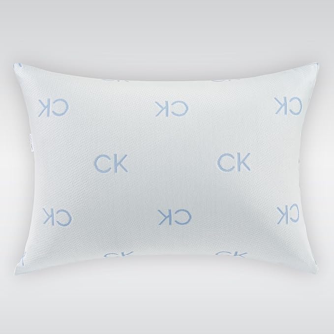 Calvin Klein Cooling Knit 20" x 36" King Size Set of 2 Bed Pillows for Sleeping, White