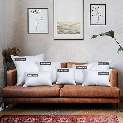 Utopia Bedding Throw Pillows (Set of 4, White), 12 x 20 Inches Pillows for Sofa, Bed and Couch Decorative Stuffer Pillow