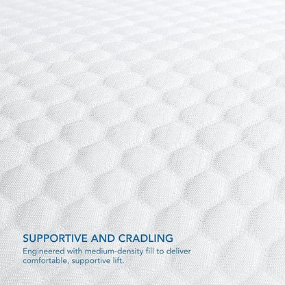 Columbia Comfort Ice Fiber Side Sleeper Down Alternative Bed Pillow with Polyester Fiberfill, Supportive Cooling Double Sided Breathable Cover (Side Sleeper, Standard/Queen (Pack of 1))