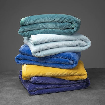 Mellowdy Extra Thick Hearty Plush Flannel Blanket (Violet Purple, 108x90) - 500GSM King Size Warm Blanket for Winter, Fall | Soft, Fluffy, Cuddly, Perfect for Bed, Oversized Throw for Couch, Sofa