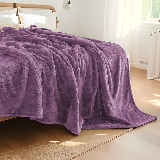Electric Heated Blanket Full Size 72"x84", Fast Heating Blanket, Soft Cozy for Bed, 10 Hours Auto Off & 5 Heating Levels, Heater Blankets, Machine Washable, Warm Gifts for Grandma -Light Purple
