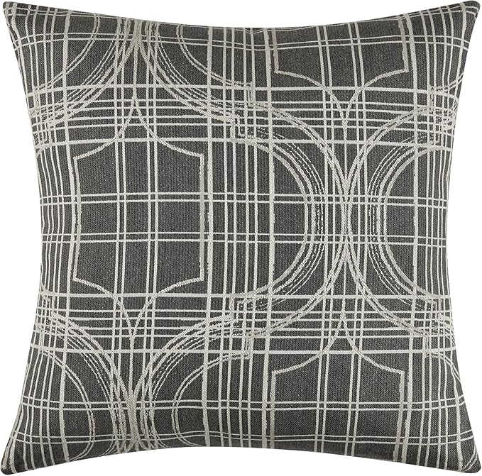 Decorative Pillow for Living Room, Sofa, Bed, Home Decoration, Commerical Enviroment - CAL117 Regulated - Pack of 2 (Down Alternative, Revamp, 18" x 18")