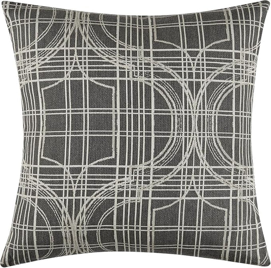 Decorative Pillow for Living Room, Sofa, Bed, Home Decoration, Commerical Enviroment - CAL117 Regulated - Pack of 2 (Down Alternative, Revamp, 18" x 18")