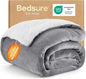 Bedsure GentleSoft Sherpa Fleece Throw Blanket Twin Size for Couch - Thick and Warm Throw for Women and Men, Soft Fuzzy Plush Blanke for Winter, Grey, 60x80 Inches