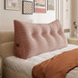 10 lbs Thickened Wedge Pillow Headboard Body Positioner Bed Wedge Pillow Backrest Support Triangular Headboard Pillow for Sleeping with Side Pocket Velvet Positioning Support Pink Full