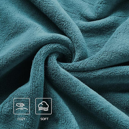 Electric Heated Blanket 84"x90" Queen Size, Soft Coral Fleece, Dual Controllers with 4 Heating Levels and 10 Hours Auto-Off, Machine Washable, Cozy Plush Fabric for Home, Teal