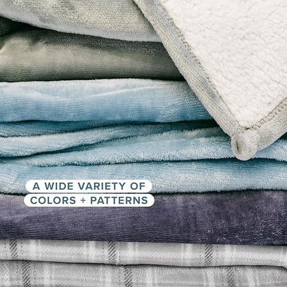 Bare Home Sherpa Fleece Blanket - Full/Queen Size - Blanket for Bed, Sofa, and Couch - Warm & Lightweight - Fluffy & Soft - Reversible (Full/Queen, Rosewood)