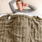 Homemate Heated Blanket Electric Throw - 50"x60" Heating Blanket Throw 1/2/4/6/8 Hours Auto-Off 10 Heat Levels Over-Heat Protection Luxury 800 GSM Faux Fur 200 GSM Sherpa ETL Certification