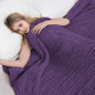 Electric Heated Blanket Twin Size 62"×84" with 6 Heating Levels & 1-10Hs Auto Off, Heating Blanket Double Sided Plush Sherpa, Fast Heating, Machine Washable for Christmas Gift - Dark Purple