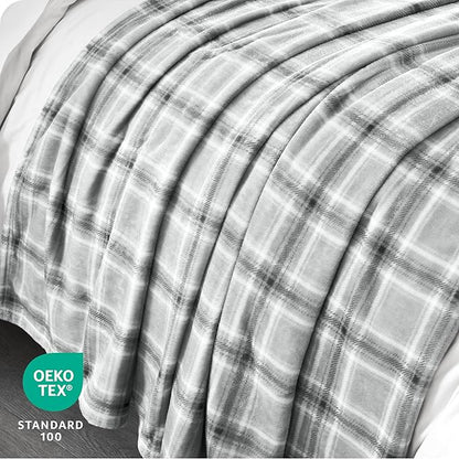 Bare Home Fleece Blanket - King Size - Ultra-Soft Lightweight for Bed, Sofa, and Couch - Luxury Microplush - Cozy Warm Blanket (King, Tartan Plaid)