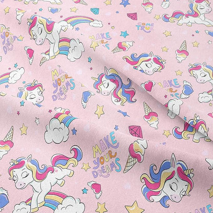 Peopleareok Girls Unicorn Comforter Set Full(79x90 Inch), 3 Piece Cute Pink Purple Unicorn Print Comforter with 2 Pillowcases, Kids Cartoon Kawaii Comforter for Girls Bedroom Decor All Season