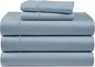 LANE LINEN 100% Egyptian Cotton Split King Bed Sheets for Adjustable Beds - Mercerized Cotton, Sily Finish, No Pill Fade Resistant Split King Bedding Sheets & Pillowcases - French Blue