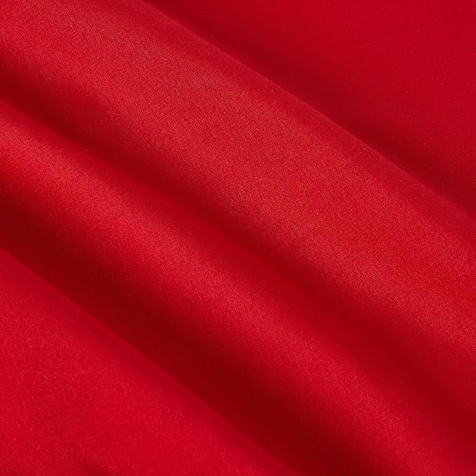 Amazon Basics 2 Piece Microfiber Kid's Comforter and Pillow Sham Set, Toddler, Red, Solid