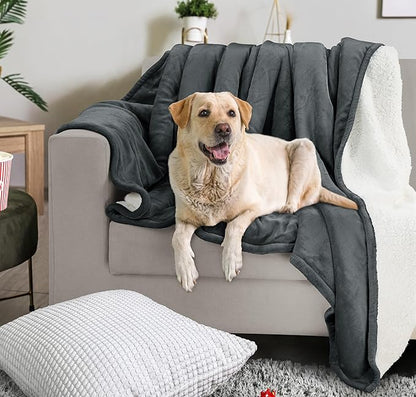 Utopia Bedding Sherpa Blanket Throw Size (Grey, 50x60 Inches) - Soft Lightweight Plush Fleece Reversible Blanket for Bed, Sofa, Couch, Camping and Travel