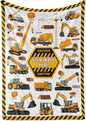 Personalized Truck Blanket - Made in USA and Shipped Next Day - Soft Fleece Construction Excavator Design for Kids & Adults, Toddler Bed or Sofa Throw (30x40 Fleece)