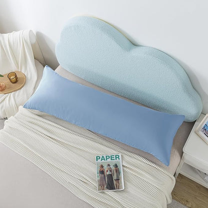 Ubauba Memory Foam Body Pillow with Cover, Full Large Body Pillows Insert for Adults with Envelope Closure Pillowcase, Firm & Fluffy Long Bed Pillows for Sleeping (20x54 inch, Blue)