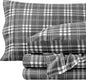 Bare Home Flannel Sheet Set Prints, 100% Cotton, Velvety Soft Heavyweight - Double Brushed Flannel for Extra Softness & Comfort - Deep Pocket - Bed Sheets (Twin, Stirling Plaid - Grey/White)