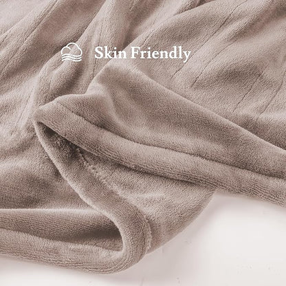 Electric Heated Blanket 72"x84" Full Size - 4 Heat Levels, 10H Auto Shut Off, Ultra-Soft Flannel Fleece Heated Blanket with Overheat Protection, Fast Heating, Machine Washable - Brown
