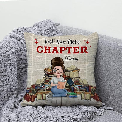 Hyturtle Personalized Funny Book Pillow (Insert Included) Gifts for Girl Women - Book Lover Gifts - Birthday Gifts for Book Lovers Librarian - Custom Name Sofa Couch Cushion Home Decor Pillow