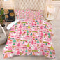 Pink Christmas Comforter Queen: Merry Xmas Santa Claus Bedding Set Queen Size for Teen Girls Women Adults Kids Christmas Tree Snowman Elk Quilt Bed Set 1 Comforter & 2 Pillowcases