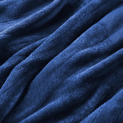 Electric Heated Blanket Twin Size 62”x84”,Cozy Soft Warmth with 6 Heating Settings 1-10 Hours Auto-Off, Energy-Saving, for Bed, Fast Heating Machine Washable, Navy Blue