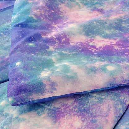SDIII 3PCS Colorful Galaxy Comforter Set Full, Microfiber Lightweight Space Comforter Full, Space Bedding Quilt Set for Boys Girls Kids and Teens