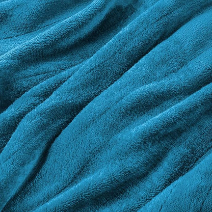 Electric Heated Blanket Twin Size 62”x84”,Soft Warmth Cozy with 5 Heating Settings 10 Hours Auto-Off, One Touch Operation, Machine Washable, Teal/Blue Green