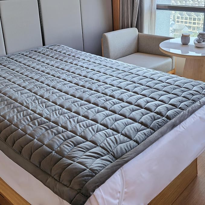 Graphene Heating No Electric Mattress Pad,Provide Sustained Warmth in Cold Weather,Reduce Heat Loss,Rapid Heating Up,King Queen Adult Warm Mattress Pad Topper (76 x 84 inches)